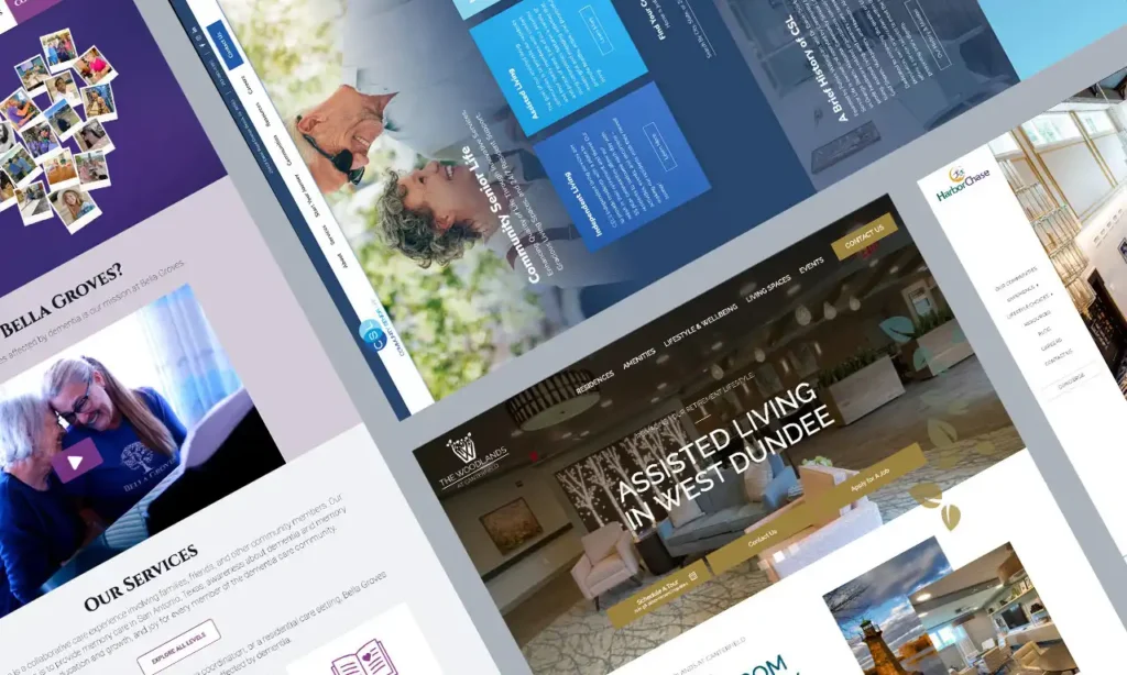 Senior Living Web Services: Site Design, Development, Hosting, and Copywriting.